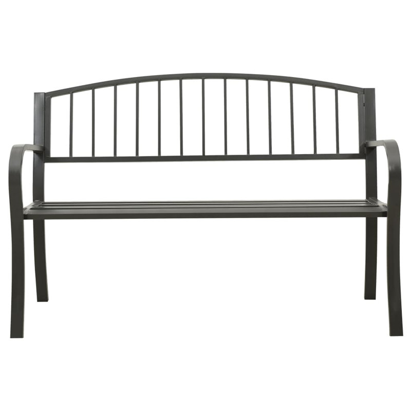 Zareh Outdoor Bench, 120 cm W x 51 cm D x 81 cm H, Grey