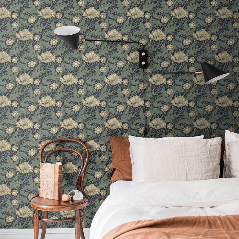 Cahterine 10.5m x 53cm Wallpaper Roll, Blue