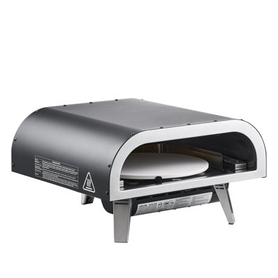 Four à pizza d'extérieur, machine à pizza au propane 12 po, cuiseur à pizza portatif avec rotation électrique, pierre à pizza épaissie, sac de transport, four à pizza au propane pour l'extérieur de la cour de camping, noir