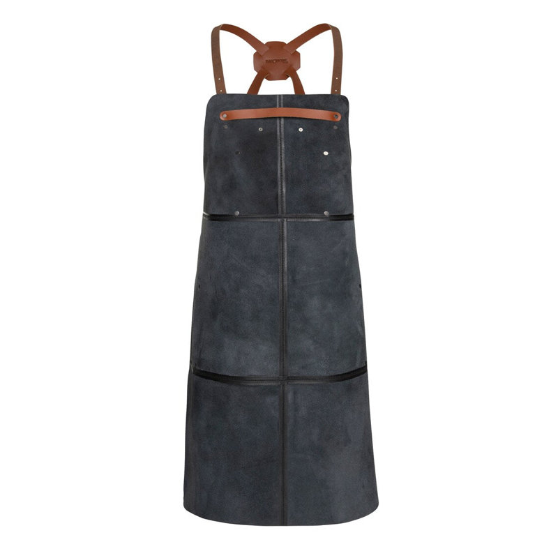 Tablier en cuir noir, Grand