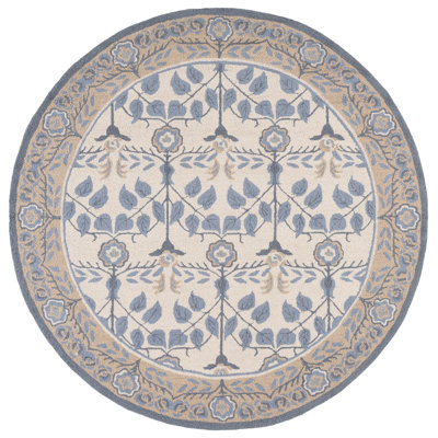 Martha Stewart Hand Tufted Wool, Cotton Floral Outdoor Rug