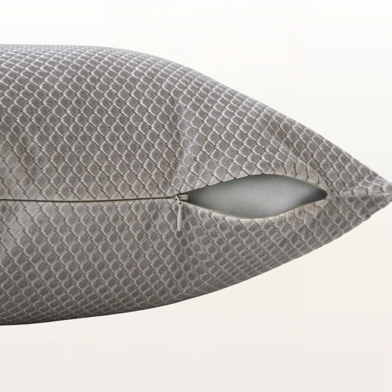 Coussin décoratif en velours Elada Silver Diamond