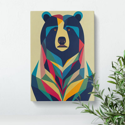 Breathtaking Bear Abstract - Wrapped Canvas Print