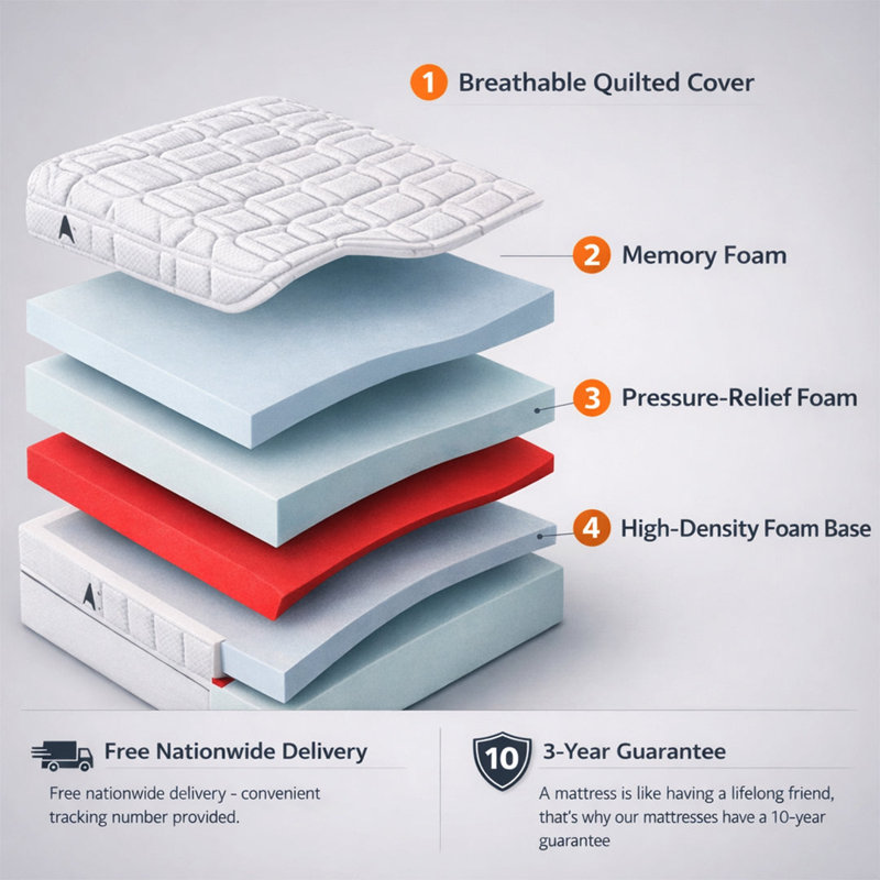 Mattress The Sleep Shop Mattress, Single UK Size