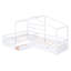 Lit plateforme simple avec trois tiroirs de rangement-156880675