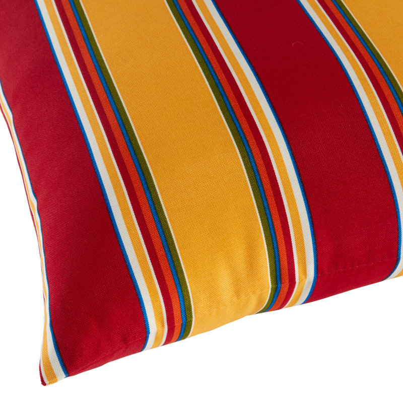Henrich Indoor/Outdoor Striped Lumbar Pillow, Carnival Stripe