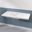 Plateau de meuble-lavabo simple à surface solide de 48 po en blanc avec lavabo