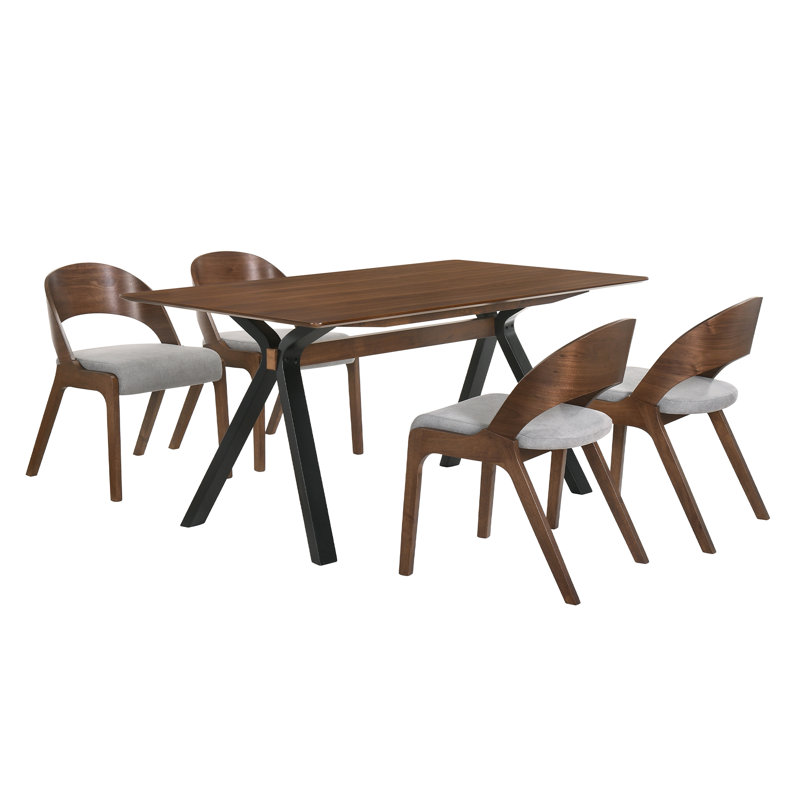 Schoonover 4 - Person Trestle Dining Set, Walnut