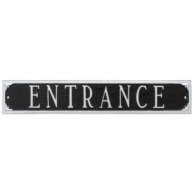 Entrance Statement Garden Plaque, Black/Silver