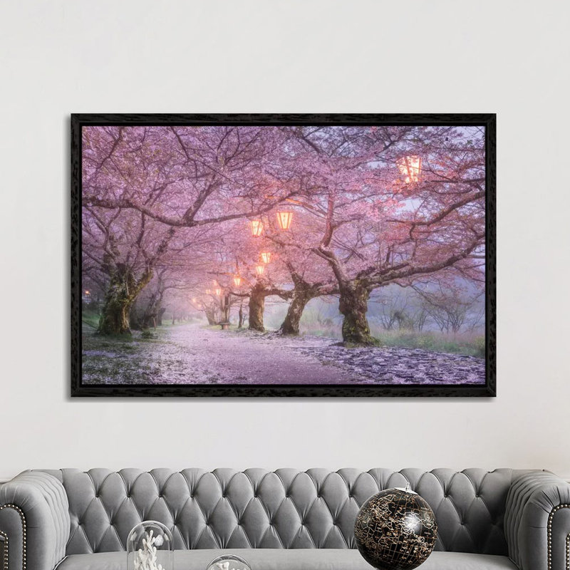 Spring In Japan III by Daniel Kordan - Print on Canvas, Black Framed, 152.5 cm H x 101.5 cm W