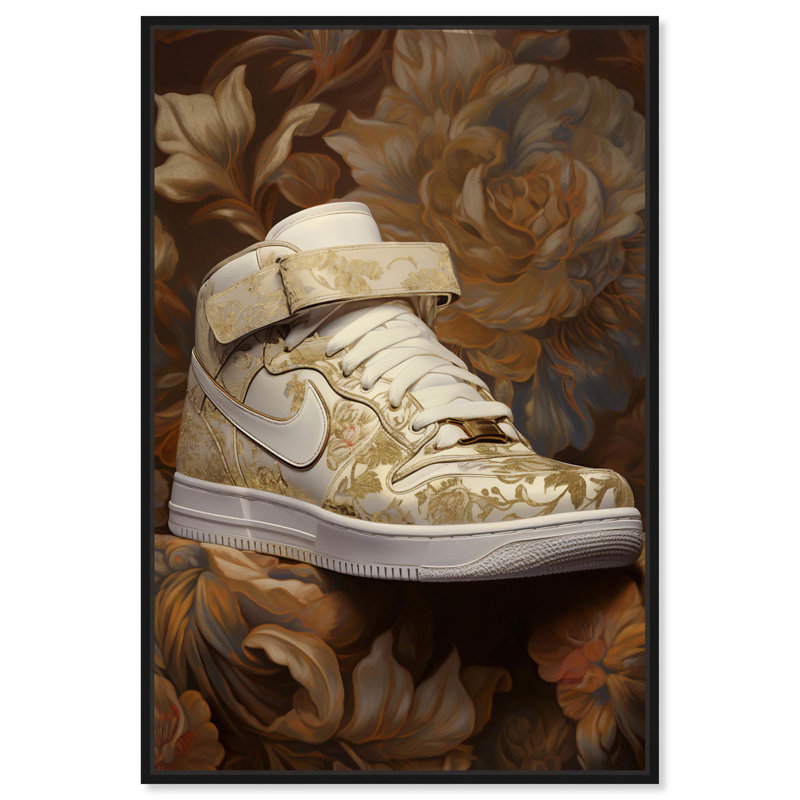 Toile baroque par Art Remedy, Noir, H 16 po x l 11 po, Cadre flottant