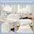 Willma Luxury Upholstered Platform Bed With Sculpted Rounded Design, Bouclé White, Full-1352963686