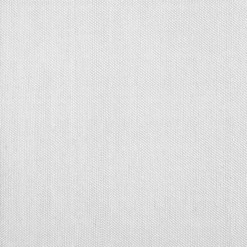 Tapis blanc en chenille tissé à la machine Adrianne, Carré 7 pi
