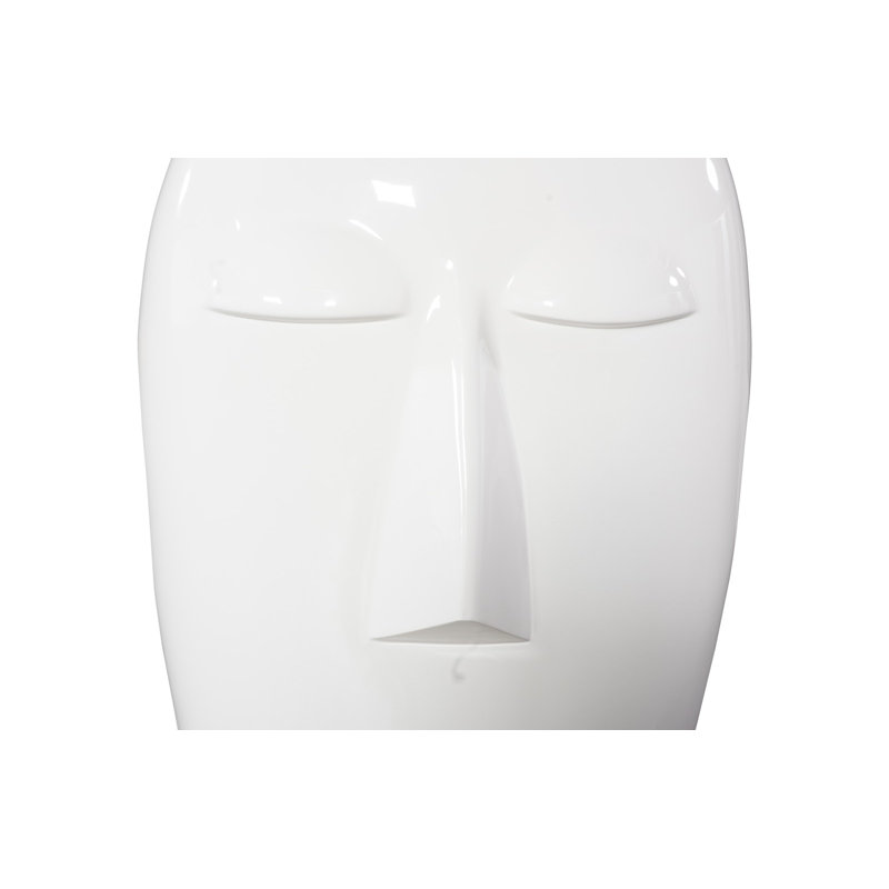 Small Gel Coat Emerging Face Sculpture, 52" H x 34" W x 21" D, White