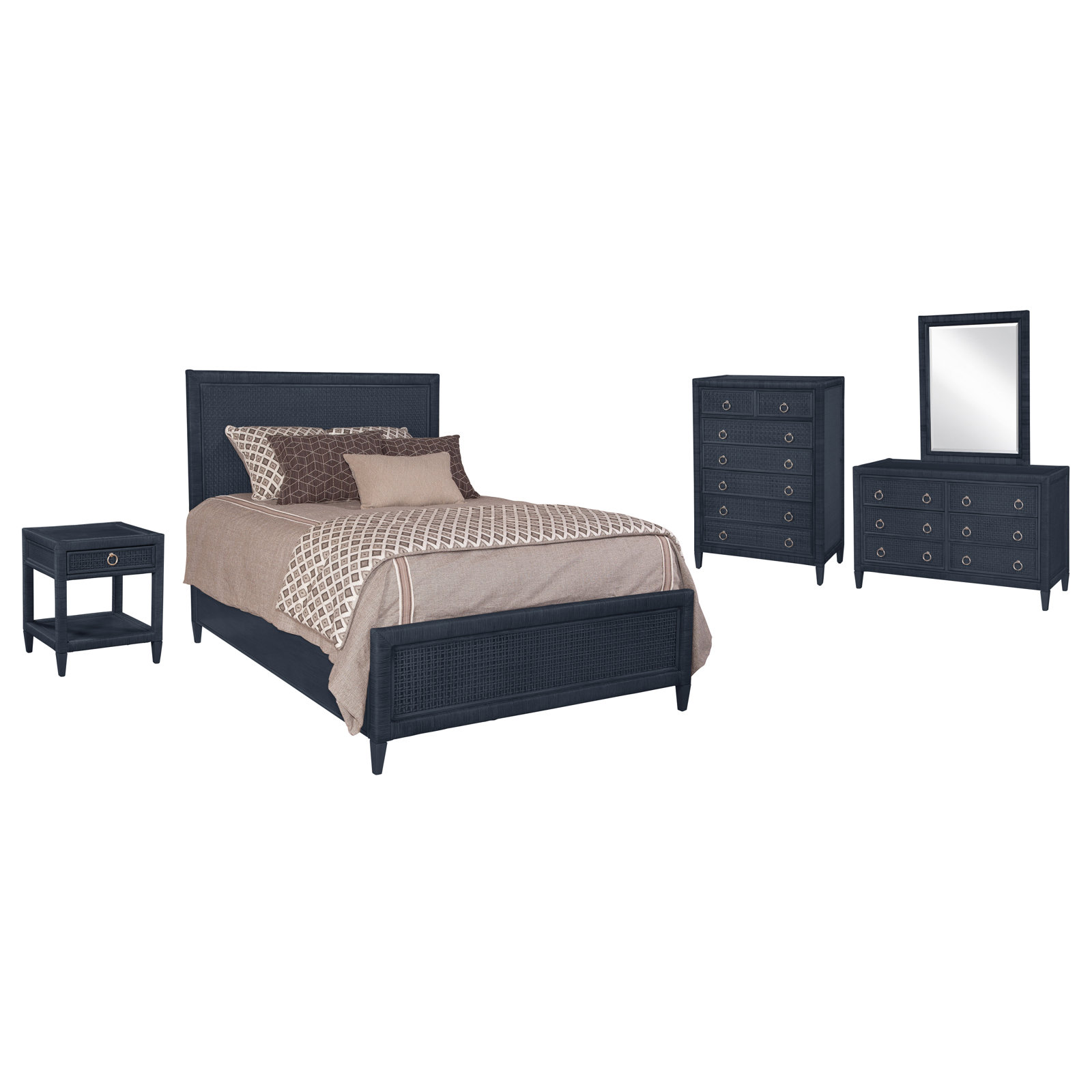 Monterey Bedroom Set, Navy, Queen