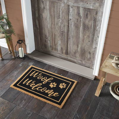 Alexis Woof Welcome Coir Rug Rect
