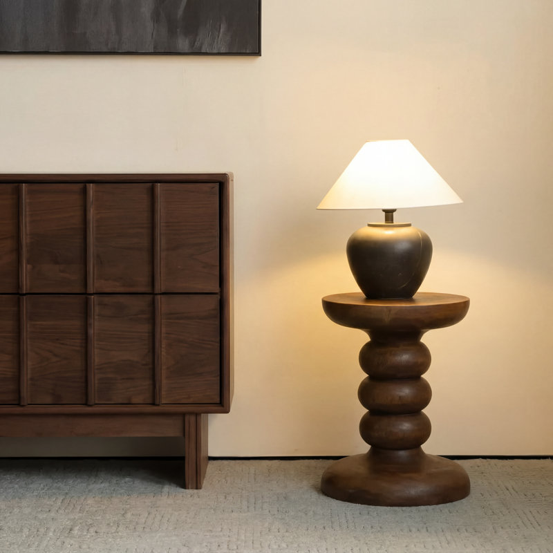 13.8" Solid Wood End Table