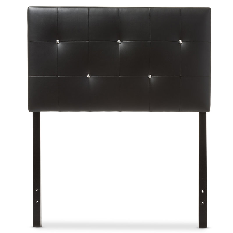 Tête de lit simple tapissier Espartaco, Noir