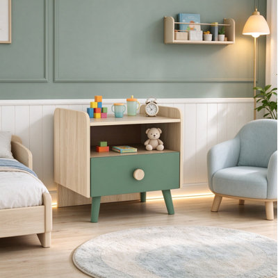 39.98 cm W Solid Wood Bedside Table