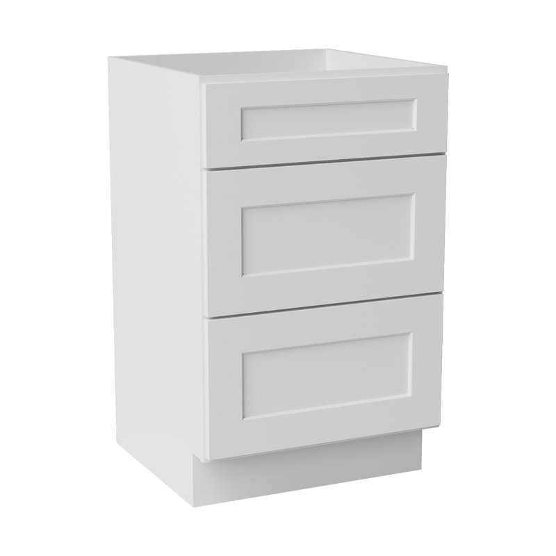 Armoire de salle de bain en bois massif prête à assembler, Blanc, 21"