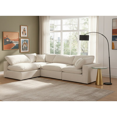 Canapé modulaire réversible en velours Hulene