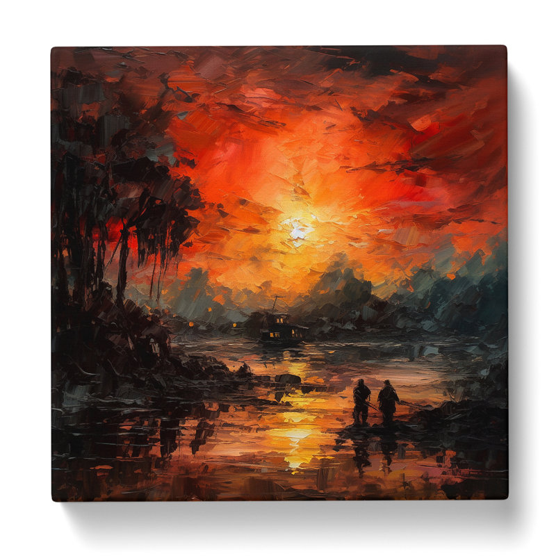 Apocalypse Now Palette Knife Painting - Print, 35cm H x 35cm W x 3cm D