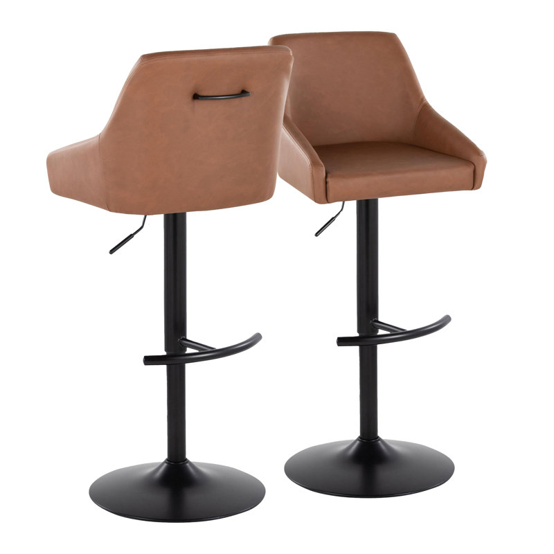 Harper Adjustable Barstool with Rounded T Footrest