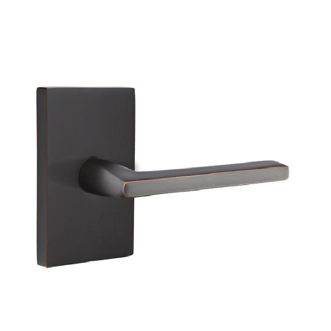 Flat Double Dummy Door Lever with Square Rosette