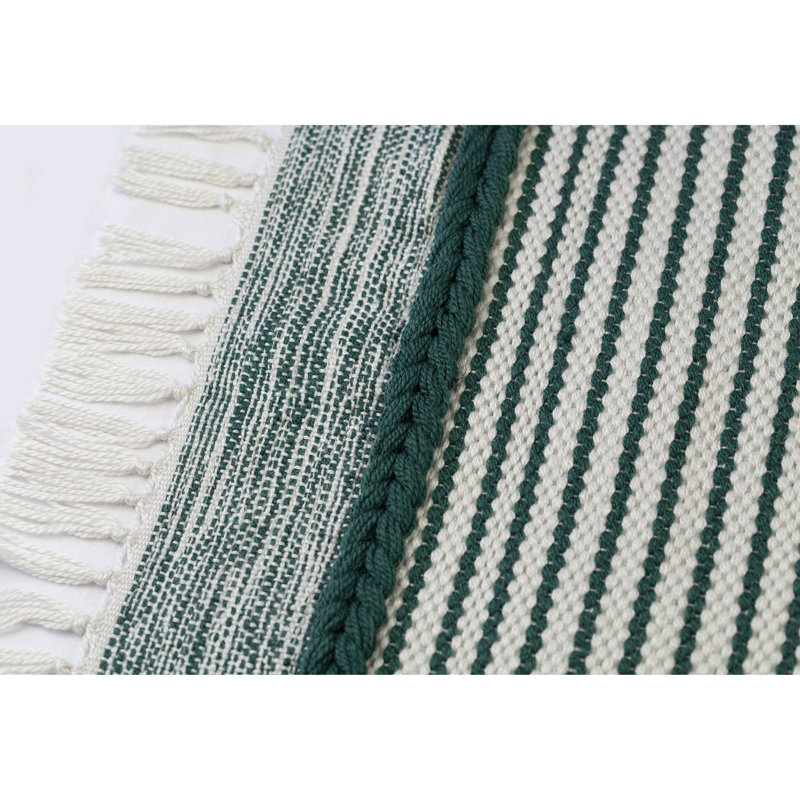 Tapis vert tissé à la main Dari, Rectangle 2 pi x 3 pi