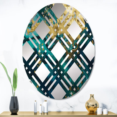 Miroir décoratif sarcelle et or Magic I - Plaid MIR102680 O