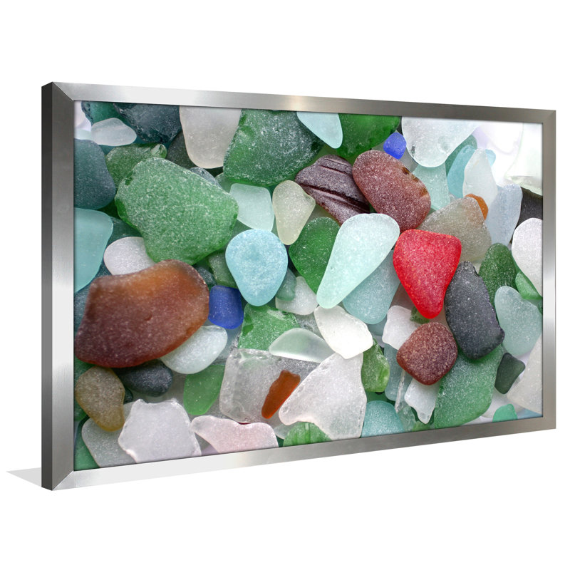 « sea glass 2 », reproduction de photo encadrée, H 27,5 po x l 39,5 po x P 0,75 po