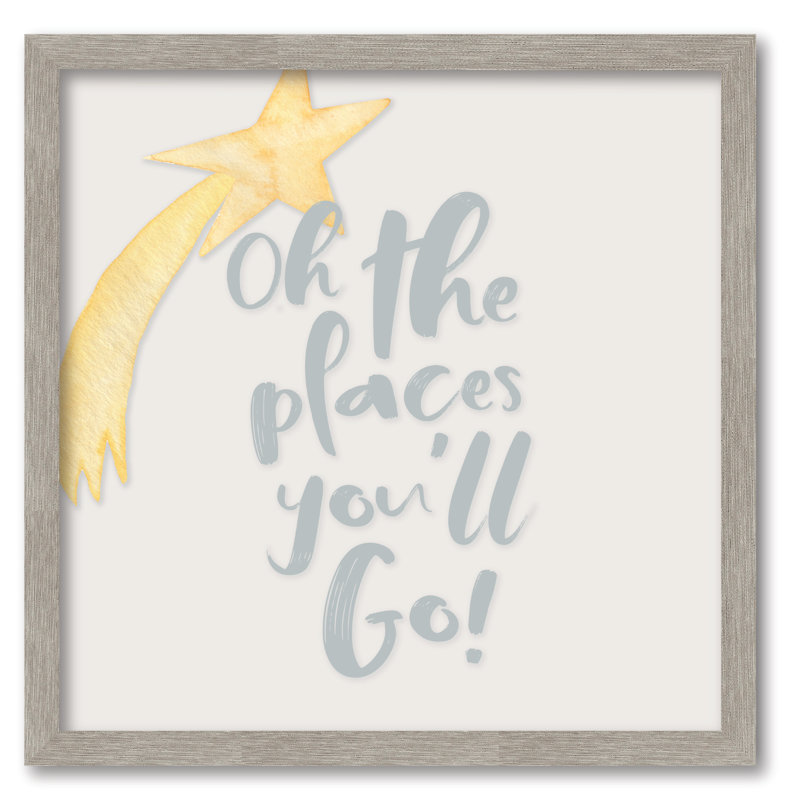 Panneau encadré Oh, The Places You Will Go 16 x 16
