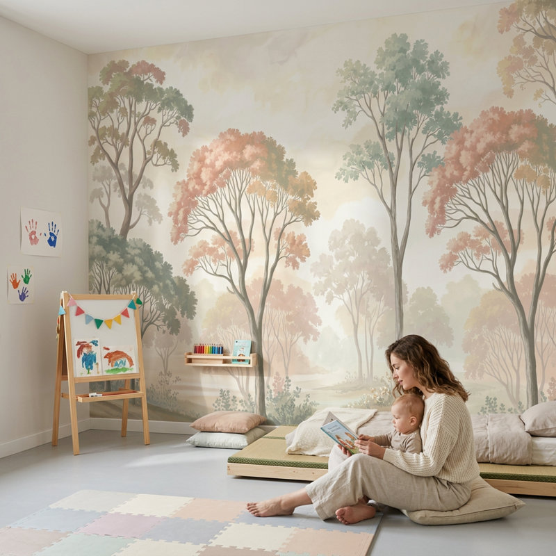 Misty Forest, Peler et coller, 200 po x 120 po