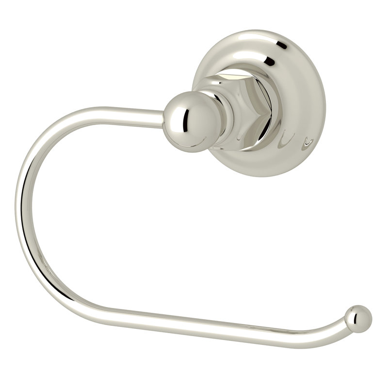 Country Bath Wall Mounted Toilet Paper Holder, Polished Nickel