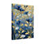 Plantes et fleurs, fleurs bleues, feuilles dorées, art abstrait-1214497206