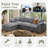 Oversized Cloud Modular Sectional Sofa, Comfy Down Filled Sectional Sofa, Upholstered Deep Seat Couches For Living Room, Detachable & Washable For All Sofa Covers-710459602