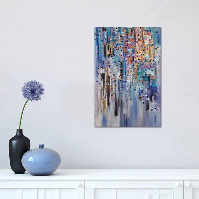 «Happy City» par Ekaterina Ermilkina, reproduction d'art sur toile tendue