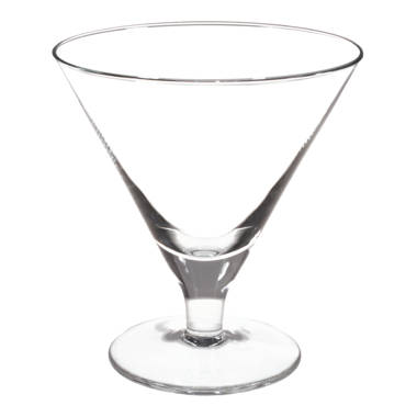 2 oz Round Clear Plastic Small Angolare Martini Glass - 3 1/2 x 2 3