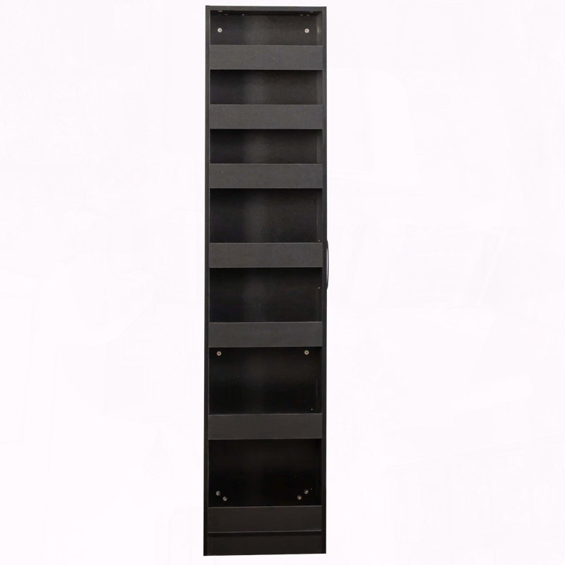 7 Tier Pull Out Multi Tier Storage Shelf, Black
