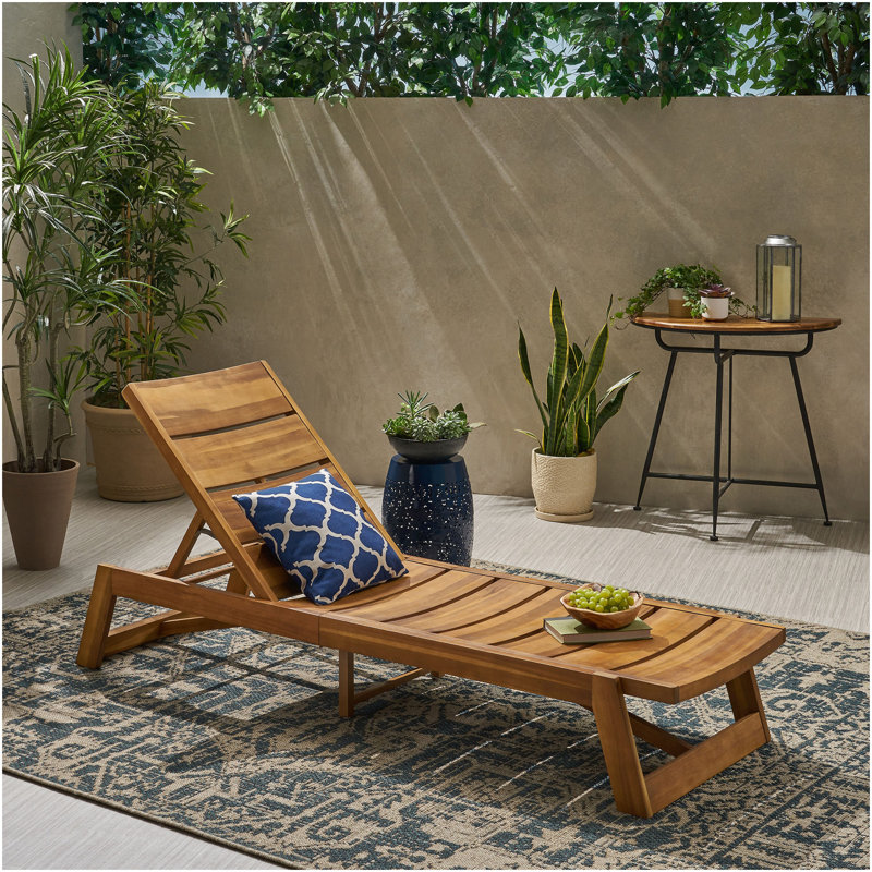 MAKI CHAISE LUNGE, Brun jaune
