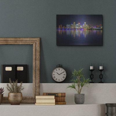 'Miami Skyline' by Rick Berk Metal Wall