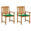 2 chaises de patio avec coussins vidaXL en bois d'acacia massif-91660937-125115397