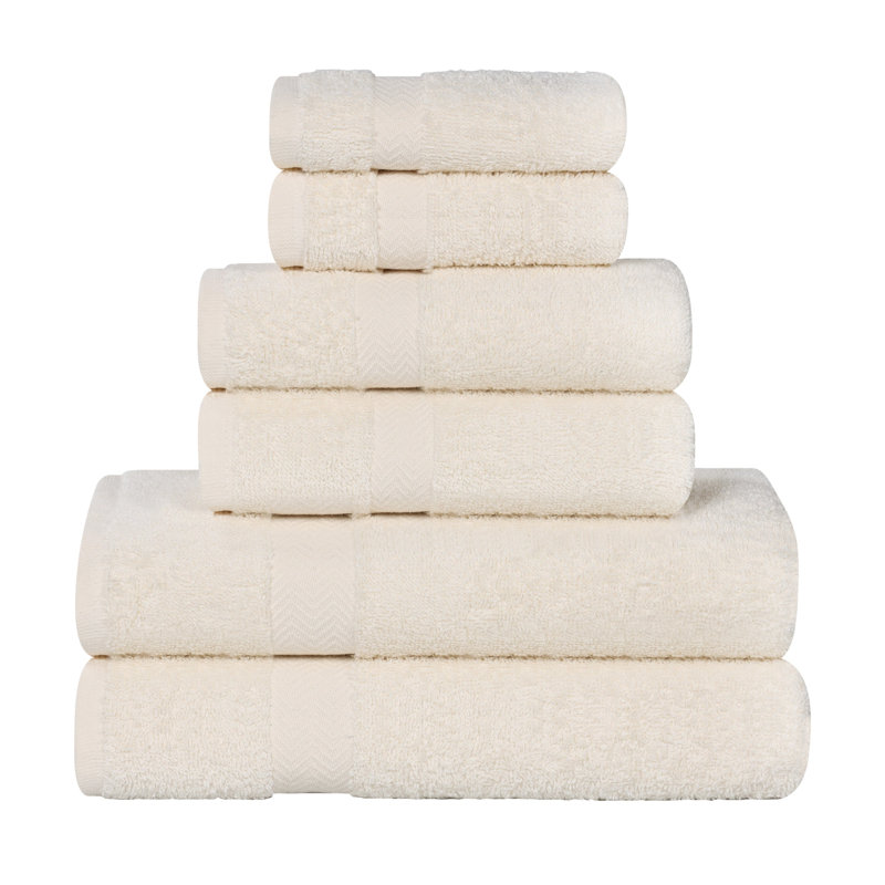 Ensemble de serviettes 6 pièces Franklin, Ivoire ivoire, 6 Pieces Towel Set