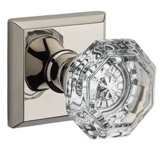 Crystal Passage Door Knob with Traditional Square Rose