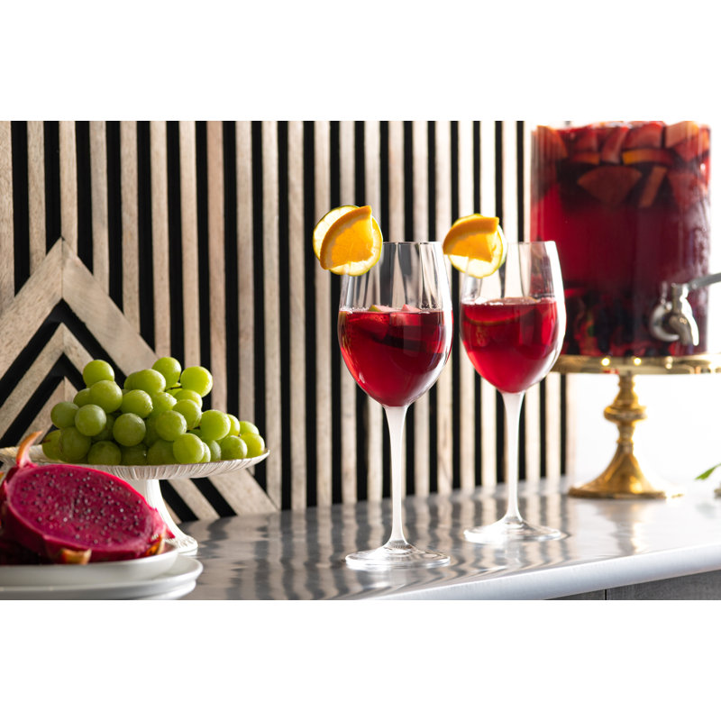 Crystal Red Wine Glass, Clear/White