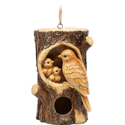 Tree Trunk With Song Birds