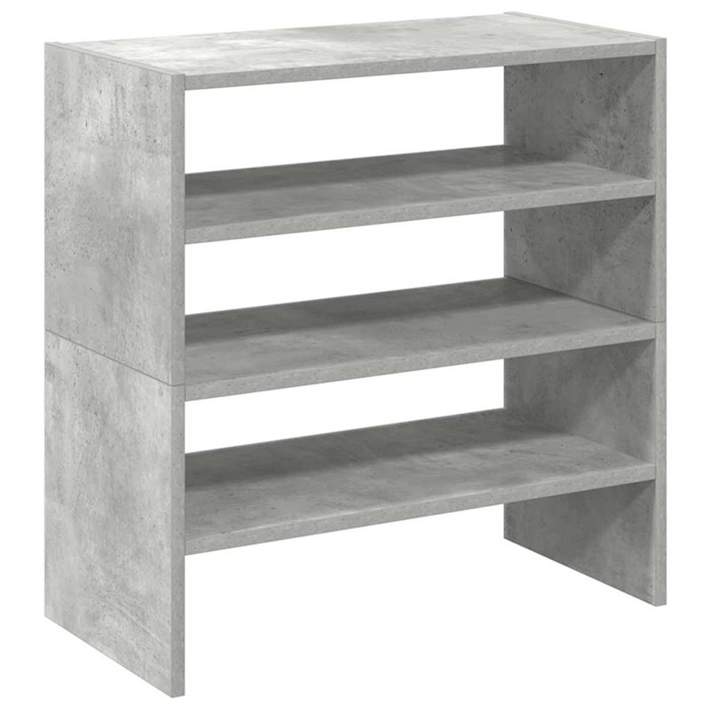 Latitude Run Shoe Racks 2 Pcs Stackable Concrete Grey 60X30x30.5 Cm