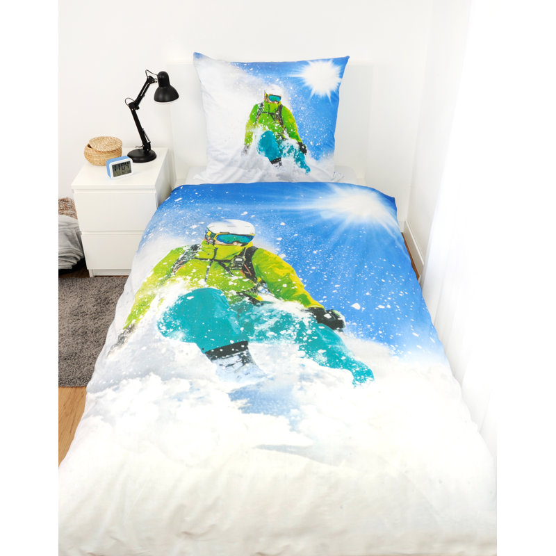 Skier Duvet Cover Set