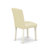 5 Piece Dining Set Includes a Round Dining Room Table with Pedestal and 4 White Faux Leather Upholstered Parson Chairs, 42x42 Inch, Linen White-1289280043-1289280042-1222778961