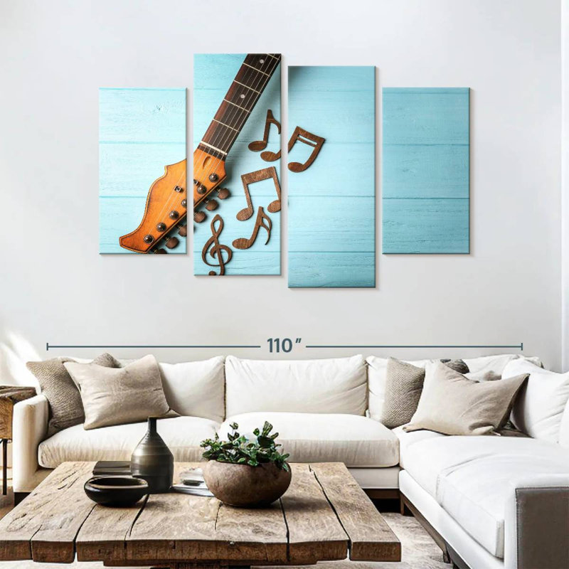 Abarca Guitar Notes, 54" H x 84" W